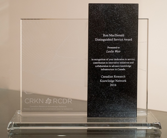 The 2016 Ron MacDonald Award